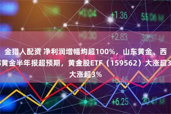金猎人配资 净利润增幅均超100%，山东黄金、西部黄金半年报超预期，黄金股ETF（159562）大涨超3%